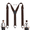 Brown, variant on Hidden Suspenders for Men Under Clothes with 3 Snap Loop (1.48" Wide) Black