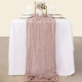 thumbnail image 6 of Rose-Gold Table Runner Cheesecloth Gauze Rustic Premium Cotton Cheese Cloth Table Runner 120 Inch 10 Ft for Wedding Bridal Long Sheer Boho Home Decorationsciozy, 6 of 6