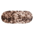 thumbnail image 5 of 31"x78"/63"x91" Oval Micro-fabric Soft Smooth Fluffy Plush Bedside Rug,  Folding Mat Pad for Bedroom Living Room Hall Decor-Coffee/Light Grey/Dark Grey, 5 of 7