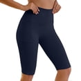 thumbnail image 4 of Xdegoge High Waisted Biker Shorts with Side Pockets for Women Tummy Control Yoga Shorts for Women Workout Gym Athletic Running Compression Spandex Activewear, 4 of 5