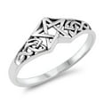 thumbnail image 1 of Celtic Knot Star Ring .925 Sterling Silver Band Jewelry Female Male Unisex Size 8, 1 of 4