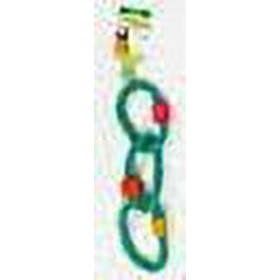 Rope Large Bird Toy 17"Long Triple Block Rings Rope Bright Color Strong Bird Toy