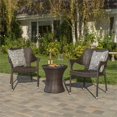 thumbnail image 2 of Noble House Mirage 3 Piece Outdoor Wicker Conversation Set in Brown, 2 of 21