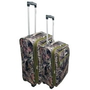 Explorer Mossy Oak -Realtree Like- Hunting Camo Heavy Duty Luggage with Pulling Handles & 2 Wheels 20" 24 " 2 Pcs Set