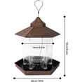 thumbnail image 4 of Comedero para pájaros silvestres, contenedores automáticos de comida para pájaros grandes, dispensadores de comida para pájaros colgantes exteriores, comederos retráctiles para pájaros, 4 of 5
