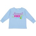 thumbnail image 3 of Inktastic Mermaid Vibes with Tail and Seashell Girls Long Sleeve Toddler T-Shirt, 3 of 5