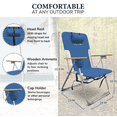 Caribbean Joe High Weight Capacity Chair, Blue