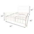 thumbnail image 3 of Tslinn Metal Queen Bed Frame with Headboard and Footboard,White Color,Classic Style, 3 of 4