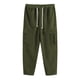 thumbnail image 5 of Pantalones largos para hombre, lisos, informales, con correa elástica, para fitness al aire libre, pantalones cargo, pantalones para hombre, 5 of 5