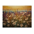 thumbnail image 3 of Designart "Waves of Blooms in White Wildflowers" Floral Print on Natural Pine Wood, 3 of 5