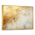 thumbnail image 2 of Designart "Magic Of Gold And White Marble Geode III" Abstract Marble Floater Framed Wall Art Living Room, 2 of 5