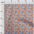 thumbnail image 2 of oneOone Velvet Orange Fabric Mix Ikat Sewing Material Print Fabric By The Yard 58 Inch Wide, 2 of 4