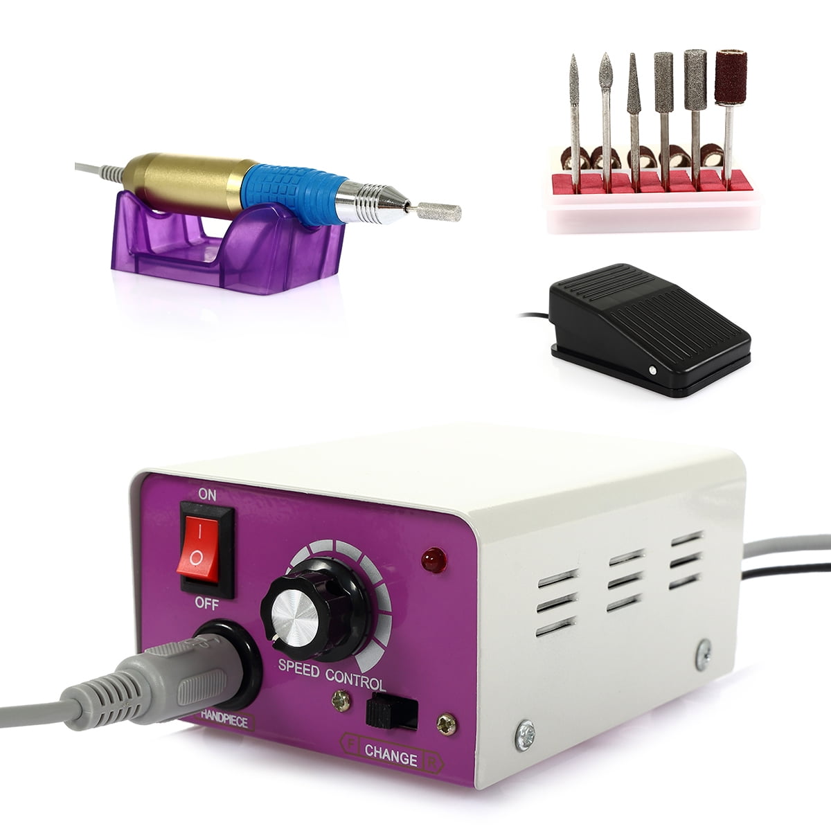 CoastaCloud 110V Electric Nail Drill Polisher Machine Manicure Pedicure