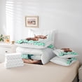 thumbnail image 6 of Feelyou Farmhouse Cow Animal Bedding Comforter Set 7 Pieces, Valentines Day Rose Full Bedding Set, Green Flower Floral Reversible Fitted Sheet Flat Sheet, Super Cozy Room Decor, 6 of 8