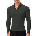 thumbnail image 1 of Camisa deportiva para hombre, polar, cálido, elástico, ajustado, cuello alto, manga larga, cremaller Abanopi Camiseta deportiva para hombre, 1 of 7