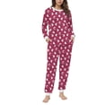thumbnail image 2 of Vetsdori Pockets Pajamas Sets for Women Fleece Nightwear Home Sleepwear Loungewear Long Sleeved Tops and Pants Womens Pajamas Holiday, 2 of 6