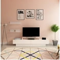 thumbnail image 5 of Lusi 71" Modern Wide Rectangle TV Stand, Wood, Melamine Veneer, White, 5 of 7