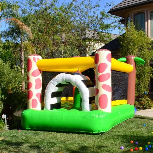 JumpOrange Rainforest Waterfall Water Slide and Bounce House Walmart