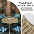 thumbnail image 2 of Retro Yellow Round Tablecloth for 36-44 Inch Tables,Fitted Table Cover with Elastic Edge,Country Farmhouse Abstract Minimalist Texture Waterproof Outdoor Table Cloth Protector for Patio Garden Dinner, 2 of 9