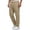 Khaki, variant on Telankuip Men's Casual Elastic Waisted Straight Leg Pants Plus Size Solid Color Trousers for Outdoor Work and Daily Wear Loose Comfortable Leisure Bottoms Light Gray XL