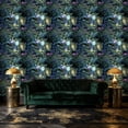 thumbnail image 3 of Peel and Stick Wallpaper Leopard Surrounded by Flowers Magical Night Glow Wall Mural 23.6in x 9.8ft Self Adhesive Removable Wall Paper Renter Friendly Wallpaper for Nursery Bedroom Cabinets, 3 of 8