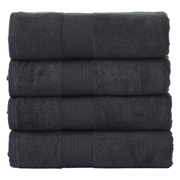 Serviette de bain Fabstyles super douce et absorbante, serviettes de bain de luxe pour spa, maison et hôtel, serviettes à séchage rapide, lot de 4, 27 x 54 pouces