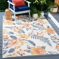 thumbnail image 2 of SAFAVIEH Sunrise Cole Floral Reversible Indoor/Outdoor Runner Rug, Ivory/Rust Blue, 2' x 8', 2 of 2