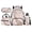 Pastel Dot Giraffe, variant on Garronmavis Dark Purple Starry Galaxy & Pink Butterfly Oil Painting Wolf Backpack Bundle, 17 Inch Wild Animal Casual School Bag Includes Lunch Tote, Pencil Bag and Water Bottle Protector