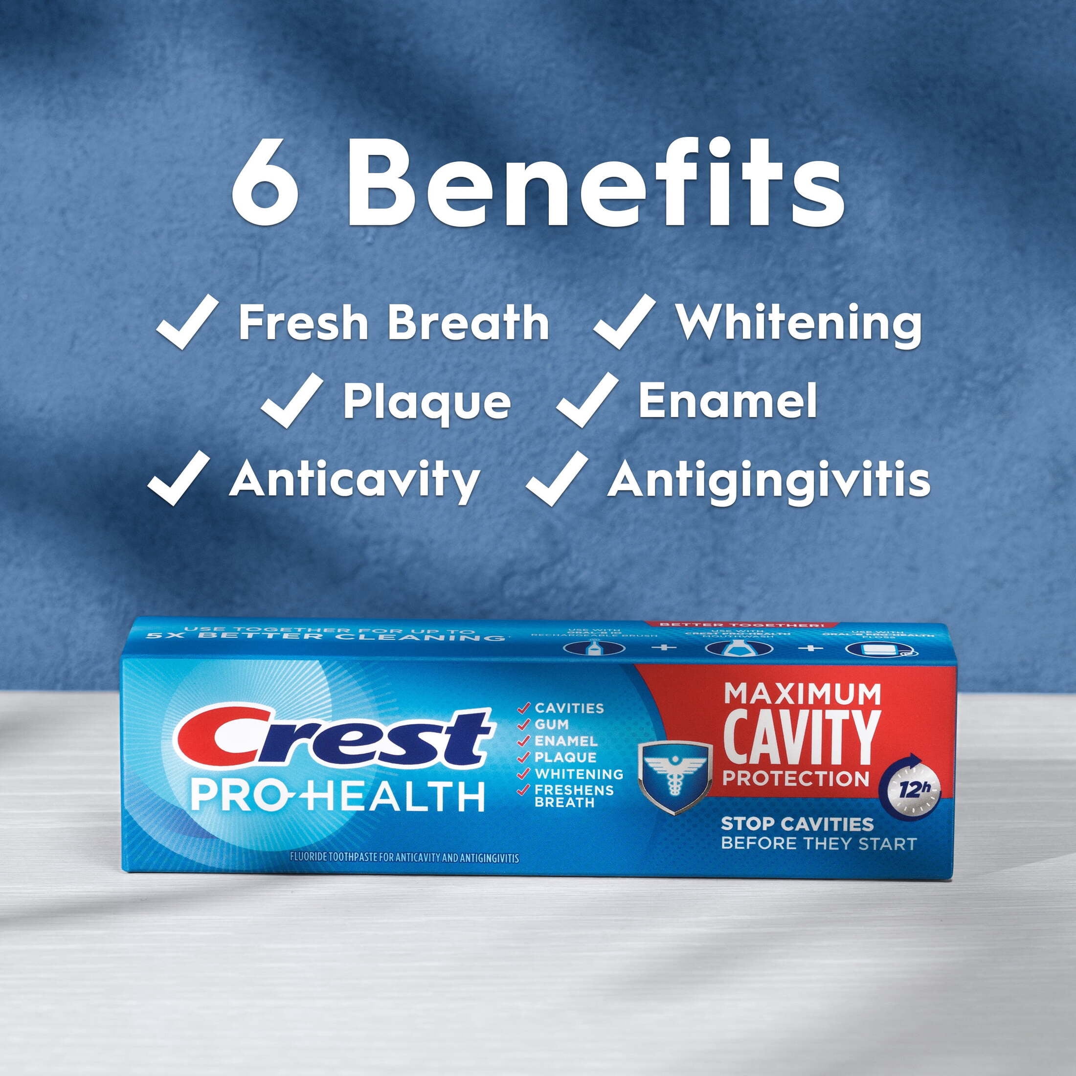 Crest Pro-Health Maximum Cavity Protection Toothpaste, 4.3 oz, Pack of 3