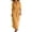 Yellow1, variant on Ohufall Womens Cotton Linen Dress 3/4 Sleeve V Neck High Waist Dresses Turndown Collar Fashion Maxi Dress