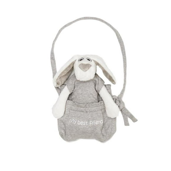 Milo & Lilirose ML812-ML812G Milo Plush Toy Plus Backpack, Grey Jersey