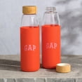 thumbnail image 3 of Gap Home 17 oz Red Solid Print Glass Water Bottle 2 Pack, 3 of 5