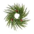 thumbnail image 3 of Dongrere Cypress Red Berry Candle Ring Wreath Artificial Table Centerpiece Ring for Candle Farmhouse Winter Holiday Dining Table Decor, B, 3 of 6