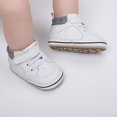 thumbnail image 6 of ZACPNCV Baby Boys Girls High Top Sneakers Soft Soles Non Slip Infant Ankle Shoes Toddler Prewalker Crib Shoes, 6 of 9