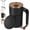 Black, variant on Auto Self Stirring Mug with Temp Display, USB-C Rechargeable Electric Mixing Cup, Stainless Steel Coffee Tumbler for Office Travel