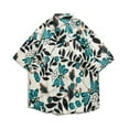 thumbnail image 4 of DDAPJ pyju Men's Hawaiian Floral Shirts Short Sleeve Casual Button Down Shirts Tropical Holiday Beach Shirt Aloha Party Top Lightning Sales Multicolor XXXL, 4 of 5