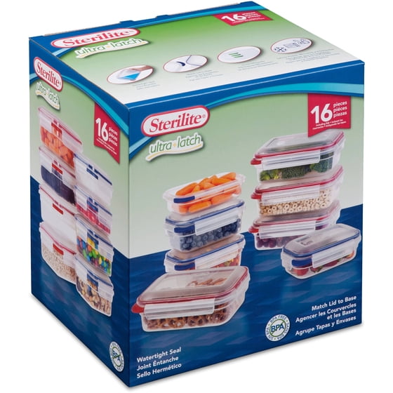 ***Discontinued***Sterilite 16pc Ultra-Latch Set, Clear - Walmart.com