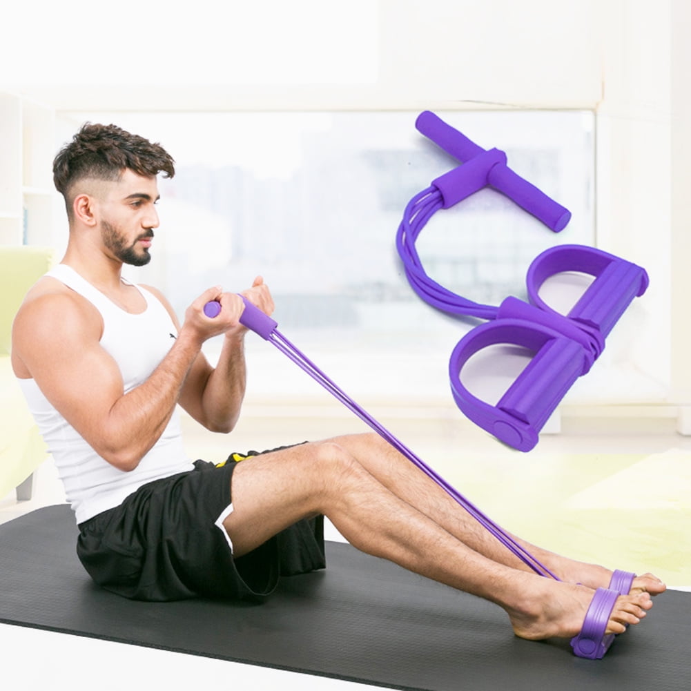 D-GROEE Multifunction Tension Rope, 2-Tube Elastic Yoga Pedal