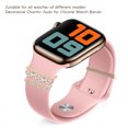 thumbnail image 2 of 7 Pcs Watch Band Decorative Ring Loops with Decorative Charms Studs for Silicone Watch Bands, 2 of 8
