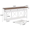 thumbnail image 2 of GVN Console Table, Entryway Table, 3-Drawer Console Table, 70.8" Sofa Foyer Table with Storage Shelf, 2 of 3