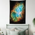 thumbnail image 4 of Outer Space Tapestry, Image of Crab Nebula in Early Age Clean Version of Original Space Print, Wall Hanging for Bedroom Living Room Dorm Decor, 40W X 60L Inches, Black Teal Orange, by Ambesonne, 4 of 5