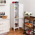 thumbnail image 2 of Pemberly Row Freestanding Kitchen Bathroom Storage Linen Tower Cabinet in White, 2 of 9