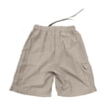 thumbnail image 6 of Bermuda Shorts for Women Knee Length Summer Casual Elastic High Waist Wide Straight Leg Loose Fit Cargo Shorts, 6 of 6
