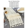 thumbnail image 2 of Injueey Mantelería blanca de fácil cuidado para boda vintage, camino de elegante y cómodo para boda vintage Decoración del hogar blanco 24*200CM, 2 of 6