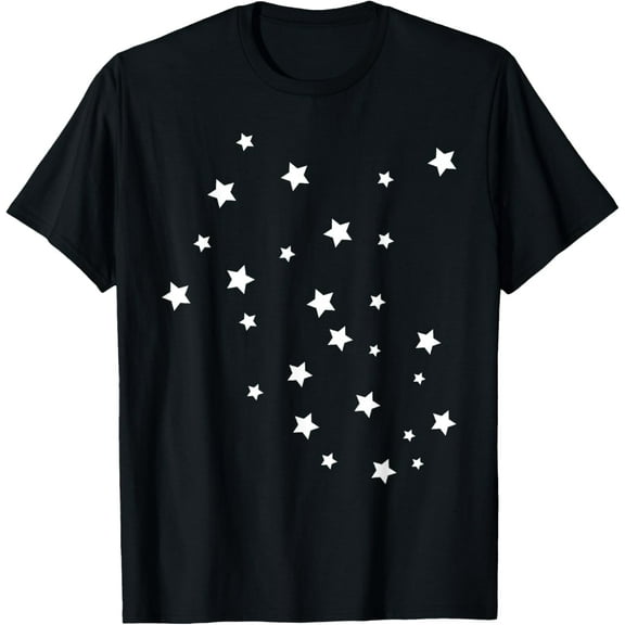 Random Star Themed Graphic Stars Print for Star Lover T-Shirt men and women can wear, black, white, gifts