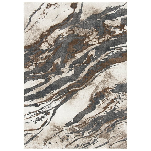 SAFAVIEH Pacific Nick Abstract Area Rug, Dark Grey/Beige, 6'7" x 9'
