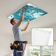 thumbnail image 4 of Teal Green Ocean Shark Magnetic Fluorescent Light Covers for Ceiling Lights 2x4 Feet, Coastal Wave Summer Beach Office Classroom Kitchen Drop Ceiling Light Covers Lighting Filters Shade Panel 1 Pack, 4 of 9