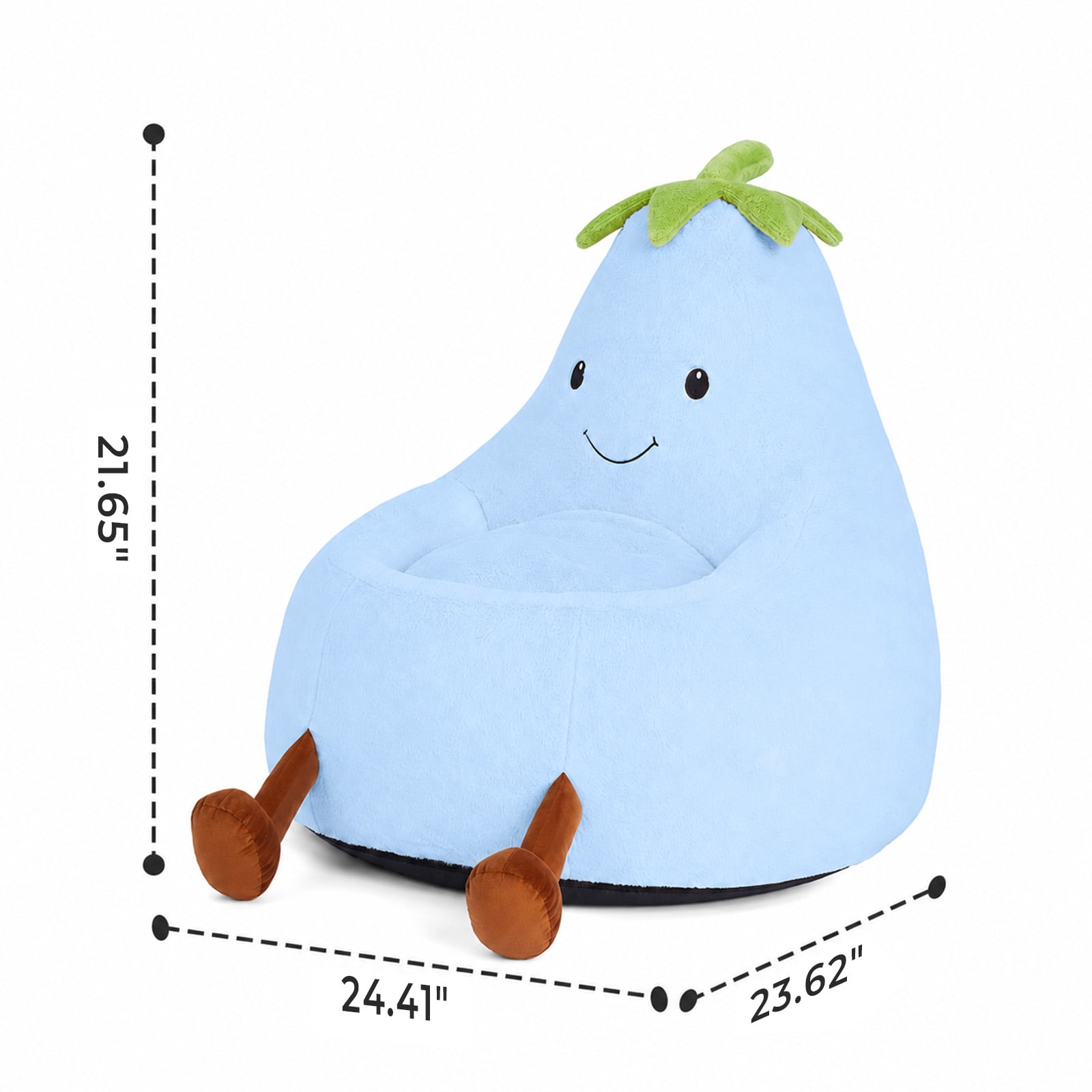 Alvantor Kids Bean Bag Chair, Stuffed Toddler Couch with Artificial Rabbit Fur Cover for Teens & Kids, Comfy Lazy Sofa Chair for Reader, Living Room, Bedroom