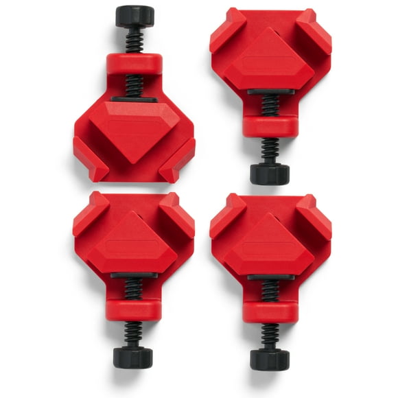 BuildSomething Quick Corner Clamps, 4-Pack – Fast, strong 90° clamps for cabinet, frame, and woodworking assembly.