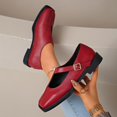 thumbnail image 6 of Womens Mary Jane Shoes Square Toe Flats Plus Size Casual Fashion Adjustable Buckle Strap Closed Toe Comfortable Shoes for Spring Summer Daily Walking, 6 of 10